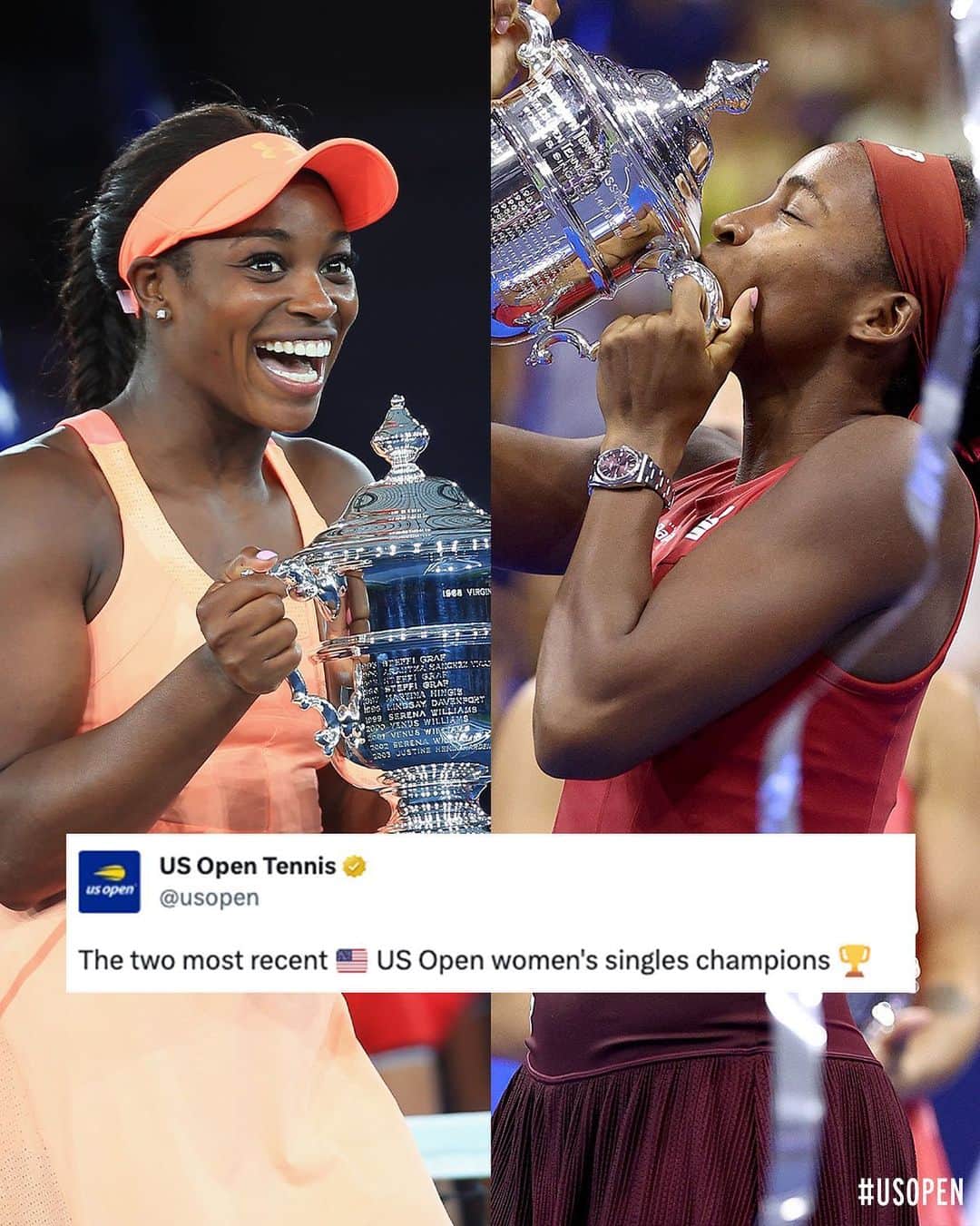 スローン・スティーブンスのインスタグラム：「Oh heyyy champs 👋🇺🇸」