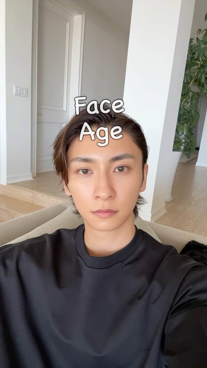 與真司郎のインスタグラム：「Decided to try out the age filter😆 What age do you think I look?!  フェイスエイジフィルターってやつを試してみました😆 何歳に見えるかな？！」