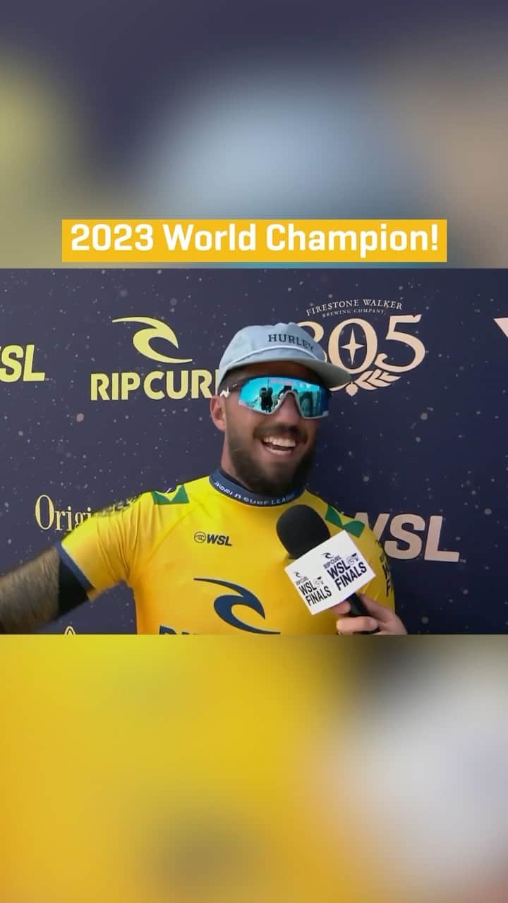 世界プロサーフィン連盟（WSL）のインスタグラム：「@filipetoledo just became the first Brazilian ever to win BACK-TO-BACK WORLD TITLES! 🇧🇷  #RipCurlWSLFinals @ripcurl」