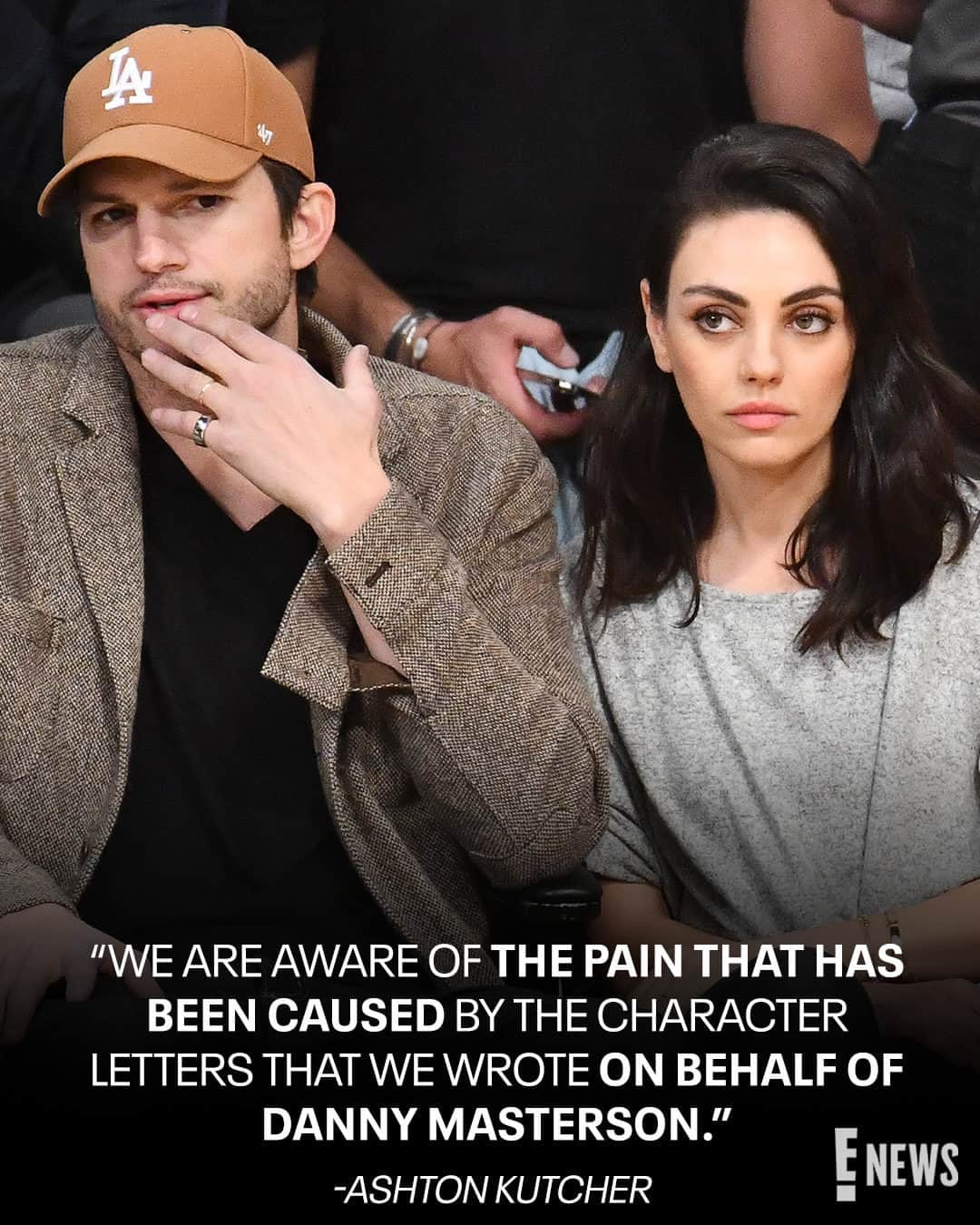 E! Onlineさんのインスタグラム写真 - (E! OnlineInstagram)「Ashton Kutcher and Mila Kunis are speaking out about their letters supporting Danny Masterson amid his rape trial, before his prison sentence. Link in bio for more from their response to backlash. (📷: Getty)」9月10日 12時00分 - enews