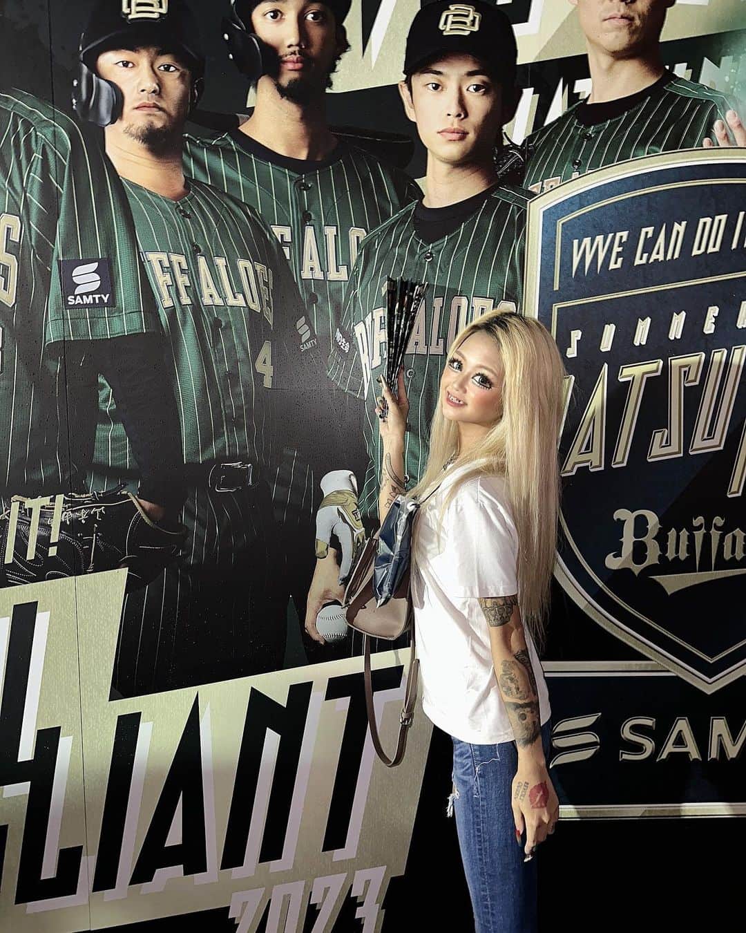 HIRANOAMIのインスタグラム：「実はオリ姫⚾️🌈🌈 . 今年は関西そろってリーグ優勝やああ✨ 最近見に行く度にたいちゃんでてくれる から嬉しぃ😘😘🧡🧡🧡 . #オリックス#野球観戦#夏の陣2023」