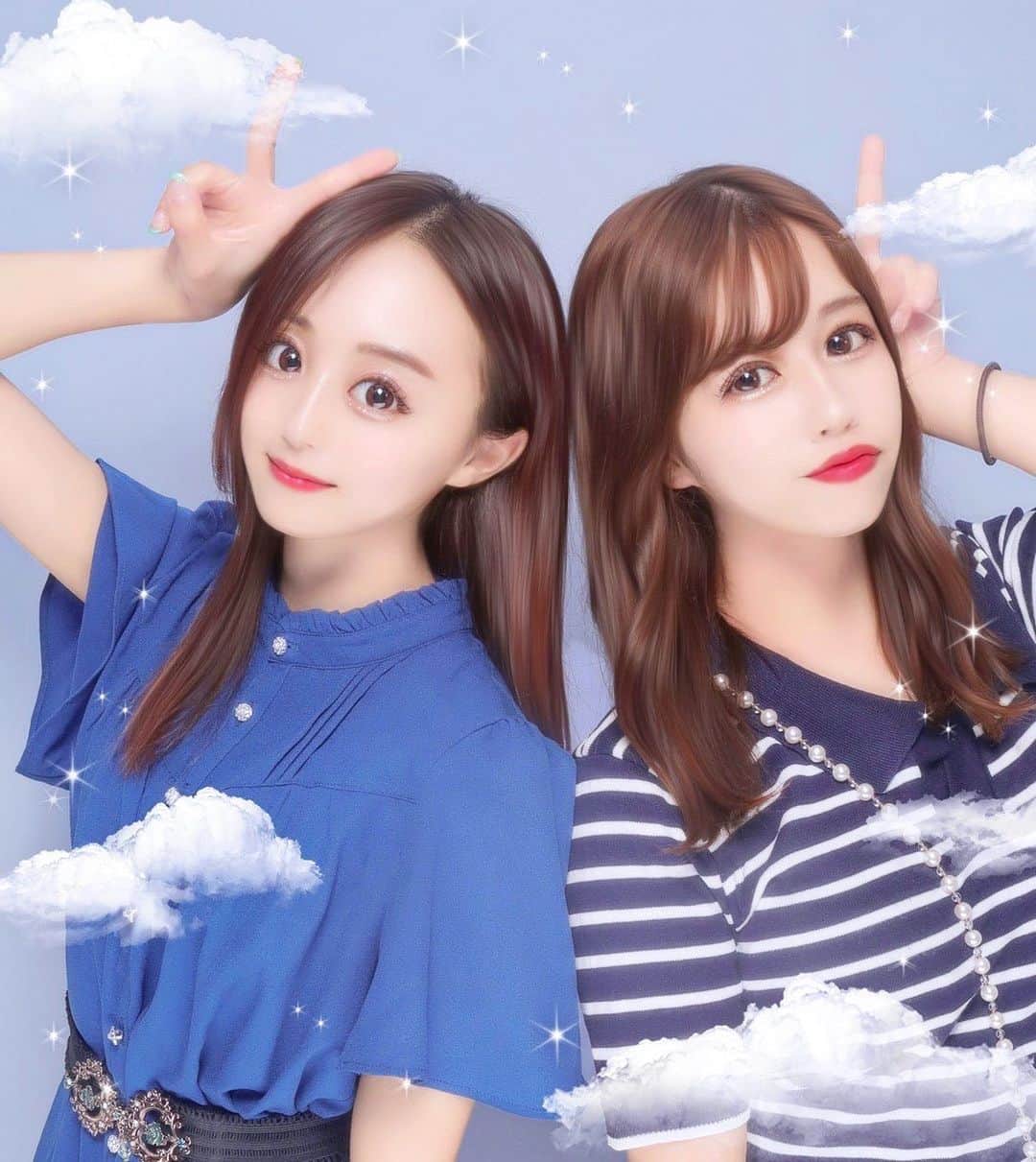 坂口渚沙のインスタグラム：「小学校からの親友とプリ🫶  ちなみに、 放送委員とディズニーで松葉杖になった子です笑笑  #プリクラ」