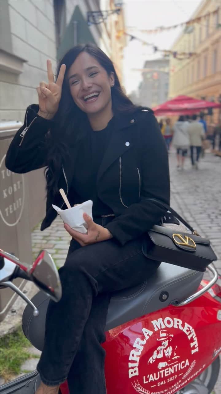 チャチー・ゴンザレスのインスタグラム：「Good drinks, good food and good company! Thank you @birramoretti for the vibes and little Italy experience in our little Helsinki ❤️」