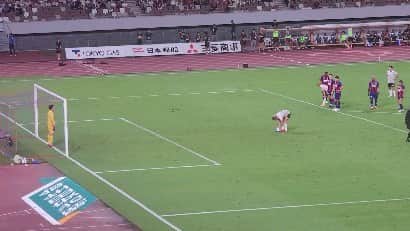 大西ライオンのインスタグラム：「FC東京のホームコートが新国立競技場でした。めちゃくちゃ面白かったです。決められちゃったー。」