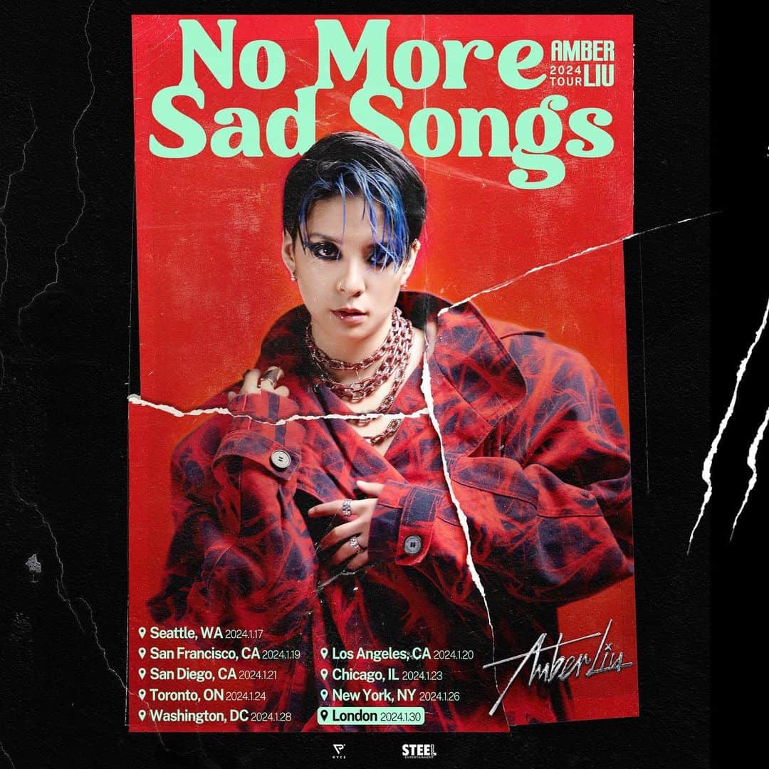 アンバー さんのインスタグラム写真 - (アンバー Instagram)「No More Sad Songs Tour TIX ON SALE! 10AM Local Time 1.17 - Seattle, WA 1.19 - San Francisco, CA 1.20 - Los Angeles, CA 1.21 - San Diego, CA 1.23 - Chicago, IL 1.24 - Toronto, ON 1.26 - New York, NY 1.28 - Washington DC 1.30 - London **DATE CHANGE**」8月26日 22時39分 - amberliu