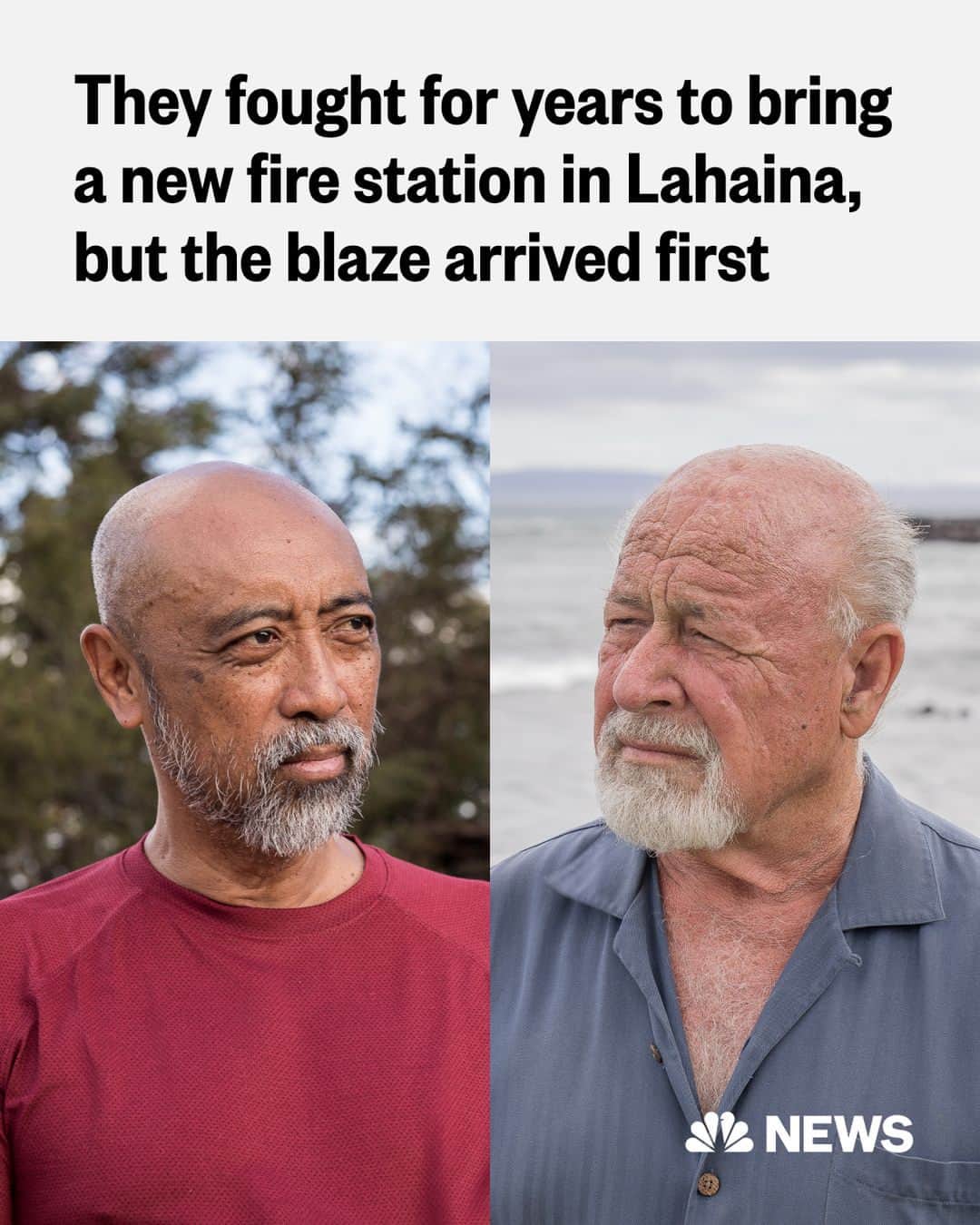 NBC Newsさんのインスタグラム写真 - (NBC NewsInstagram)「Two Lahaina residents who had fought for years to build a new fire station to protect their community watched as a deadly blaze consumed their homes this month.  Joseph Pluta and Rick Nava said they had already arranged for a land donation, secured more than $400,000 toward the project and worked out logistics to ship a modular fire station to west Maui.  It was too late.   Pluta dived out of his window as the wildfire began to overtake his home.   “I rolled up and looked up and my total house was in flames,” said Pluta.  Pluta and Nava said a 2018 brush with disaster served as a wake-up call to the devastation possible from increasingly destructive wildfires. But money for a new station was hard to come by.  Read more at the link in bio.  📷️ @b_rockstone / @NBCNews」8月26日 23時03分 - nbcnews