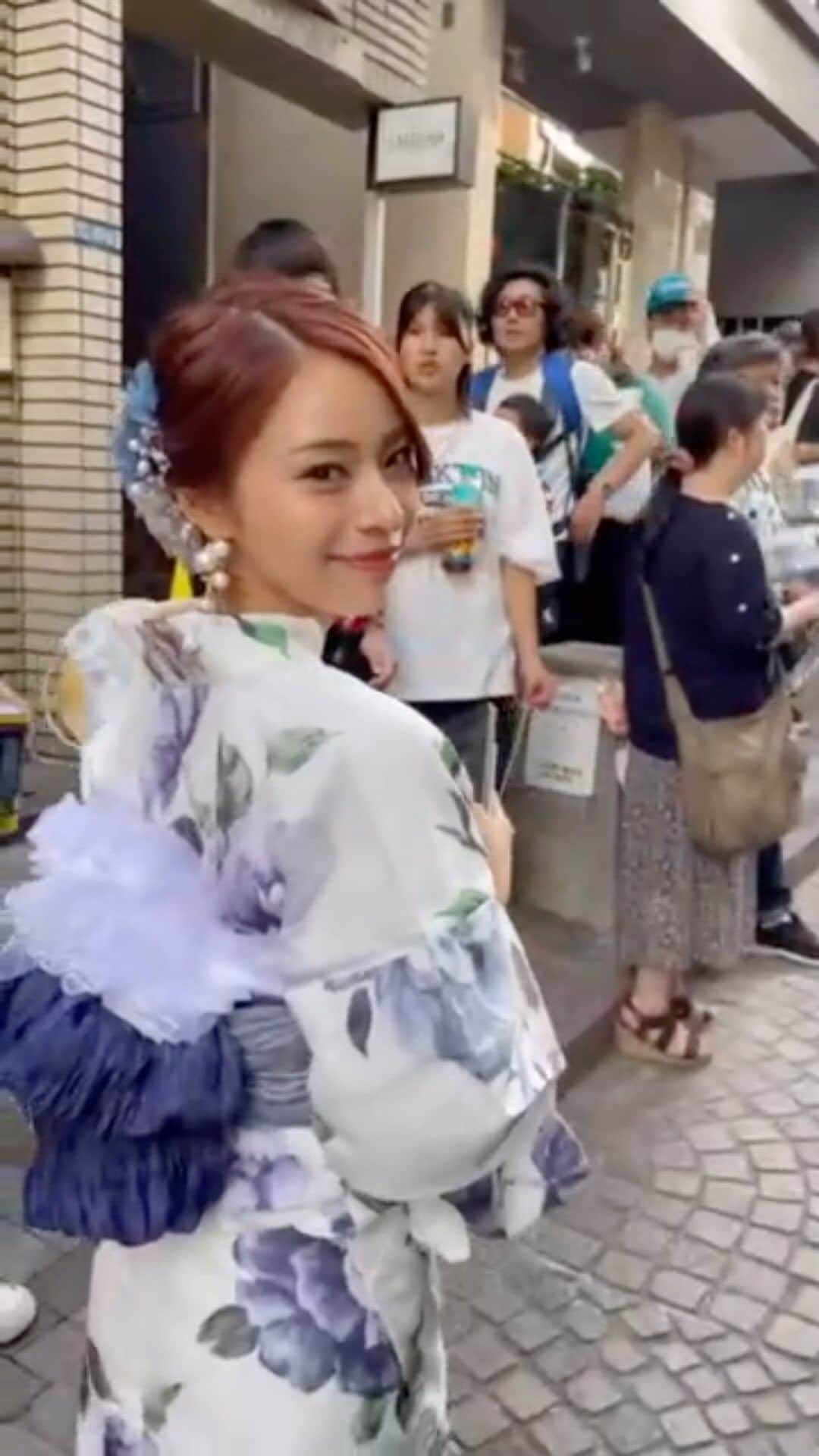 りののインスタグラム：「#麻布十番祭り#ショートカット#浴衣女子#東京#浴衣デート」