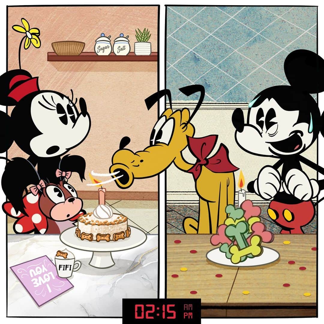 ミッキーマウスさんのインスタグラム写真 - (ミッキーマウスInstagram)「Happy #NationalDogDay Pluto and Fifi! Thanks fur the memories! ❤️」8月27日 1時00分 - mickeymouse
