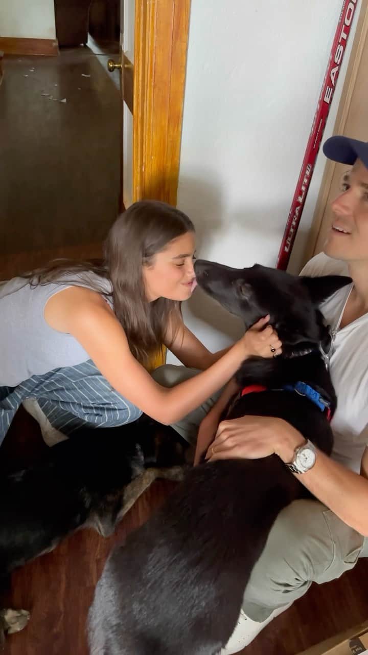 テイラー・ヒルのインスタグラム：「Meet Salem! 🖤 I thought it was only appropriate to introduce him to all of you on National Dog Day! A big thank you to @animalaidusa for opening my heart back up to adopting after the passing of Tate. Salem is a 7 month old German Shepherd with a heart of gold and goofy personality. I can’t wait for all of you to get to know Salem and be on this journey with us. Here’s to #salemsaturdays 🐾 #nationaldogday」