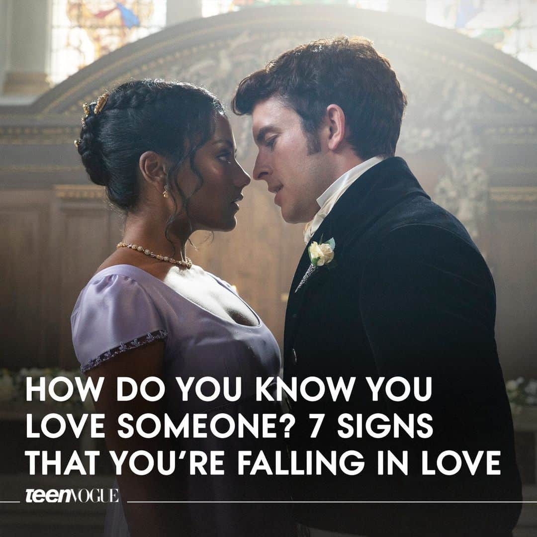 Teen Vogueのインスタグラム：「Are you 💕in love💕? Find out if you’re experiencing any of the tell-tale signs at the link in bio 🥰  (📸: Netflix)」