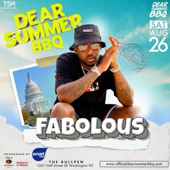 ファボラスのインスタグラム：「T O D A Y   D . C .   T H E  B U L L P E N   On my way to DC for the #DearSummerBBQ !! If you in the DMV pull up & catch this vibe wit us !! Should be out there by 8PM @officialdearsummerbbq    Meet me there!!」