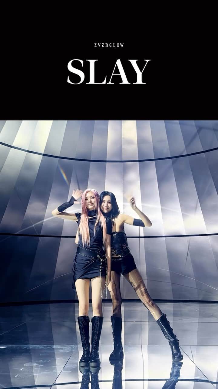 EVERGLOWのインスタグラム：「🦊🐱 Na na na na na na #EVERGLOW #에버글로우 #아샤 #AISHA #이런 #YIREN #ALL_MY_GIRLS #SLAY #CSC_Challenge」