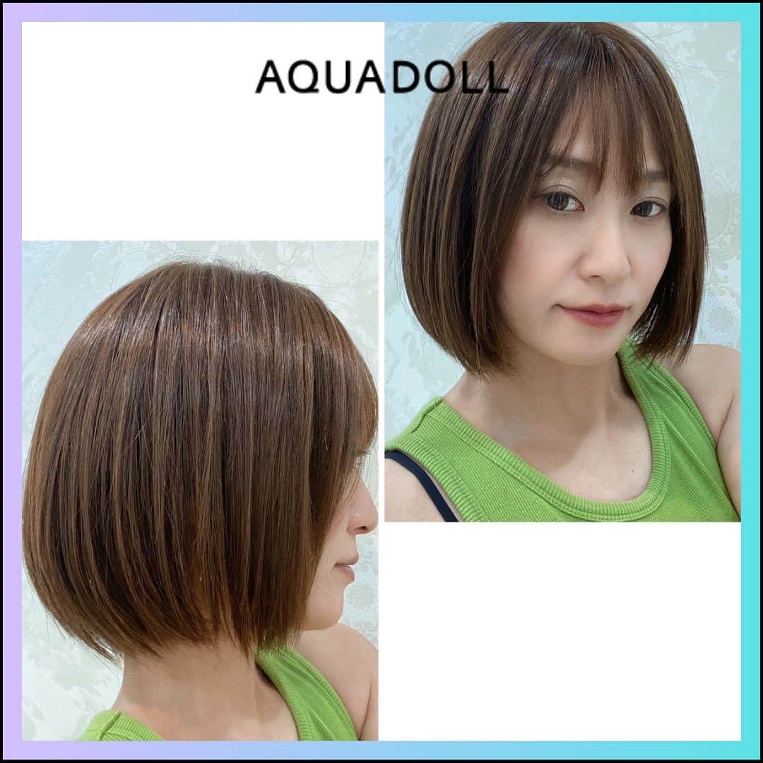 AQUADOLL アクアドールウィッグのインスタグラム：「こんにちは 札幌サロンのウオズミです☺︎  【ぱつっとボブ】  まるみのない、ストンとしたボブ 自髪ではなかなか難しいボブも、スタイリングいらずでできます！  🤠サロンオリジナルウィッグ 品名 pwm00B サイズ S カラー MBRM ¥77,800  札幌サロン一点物です🫡  #AQUADOLL⁣ #アクアドール⁣ #アクアドールヴィーナス⁣ #アクアドールウィッグ⁣ #医療用ウィッグ⁣ #ウィッグ⁣ #wig⁣ #カツラ #かつら⁣ #ウィッグ生活⁣ #抗がん剤⁣ #抗がん剤治療⁣ #副作用⁣ #乳がん⁣ #がん⁣ #がん患者⁣ #脱毛症⁣ #円形脱毛 #円形脱毛症⁣ #自己免疫患者⁣ #多発性脱毛症⁣ #薄毛⁣ #抜毛症⁣ #アラフィフ#ボブ#流行#アラフォー#札幌ウィッグ#医療用ウィッグ札幌#アクアドール札幌」