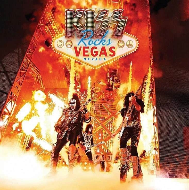 KISSのインスタグラム：「#KISSTORY- August 26, 2016 - We released KISS Rocks Vegas. The live album / concert DVD was recorded during  our 2014 residency at the Hard Rock Hotel in Las Vegas, Nevada. #KISS50  What's your favorite live track from KISS Rocks Vegas?」