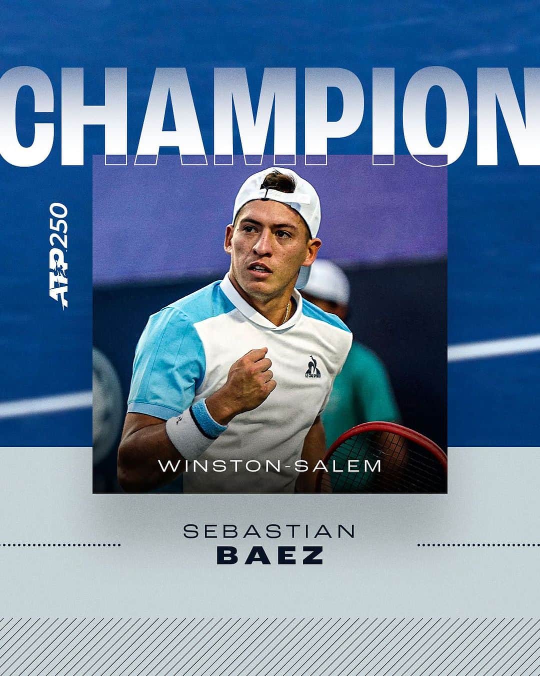 ATP World Tourさんのインスタグラム写真 - (ATP World TourInstagram)「CHAMPION 🏆  @sebastianbaez1 knocks out Lehecka 6-4 6-3 to claim his 4th Tour title!  @winstonsalemopen | #WSOpen」8月27日 7時52分 - atptour