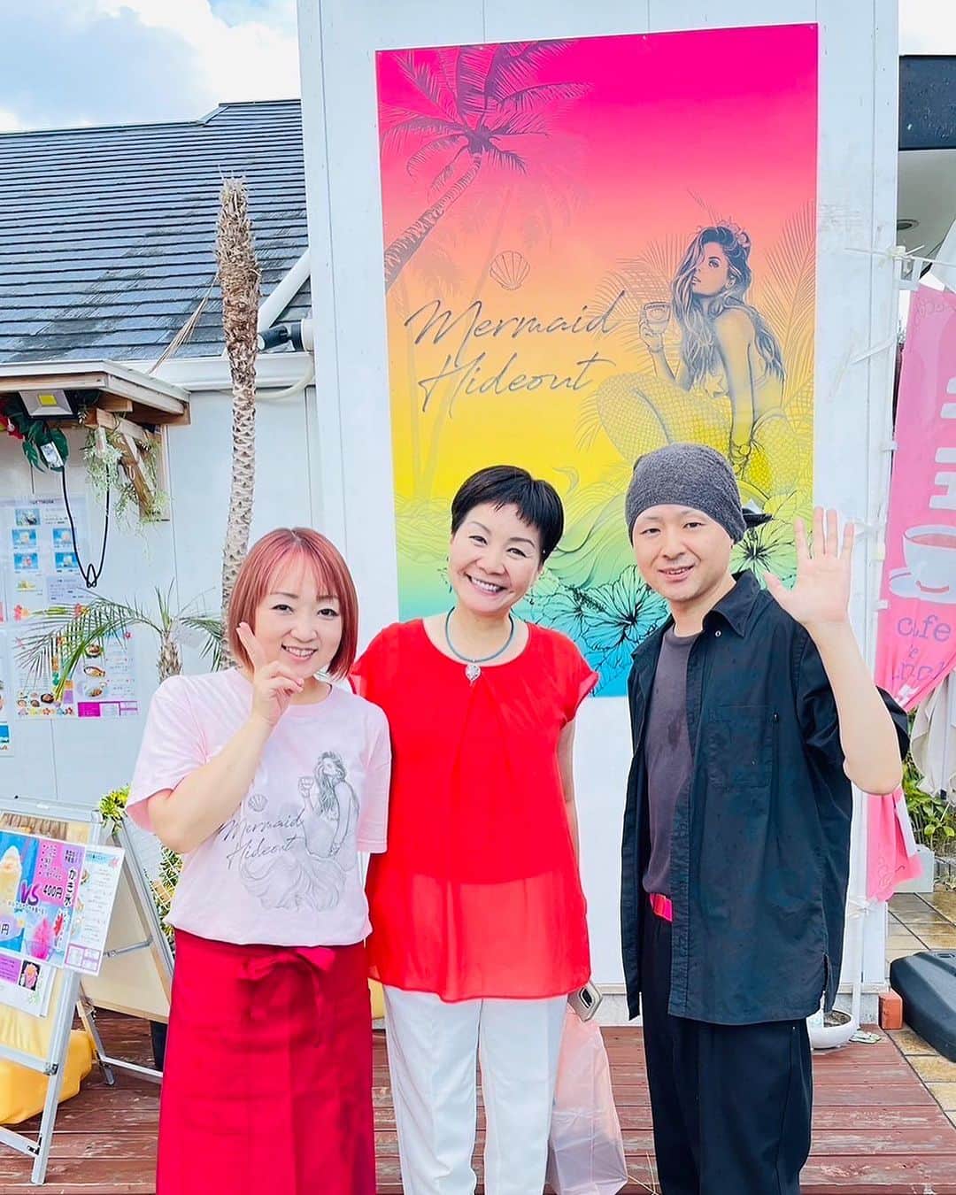 山本華世のインスタグラム：「人魚の隠れ家(久留米)１周年のお祝いに行ってきましたぁ。あつい飯とは、もう10年超える付き合いとなりました‼️バーチャルとリアルのバランス❤️かなり刺激になる人ですよ。あーっ、あと、チャレンジ精神、やってみたい方は勇気の１歩‼️お店に行ってみてね。素敵な空間と美味しいお料理、食べてくださいねぇ〜(^^)」