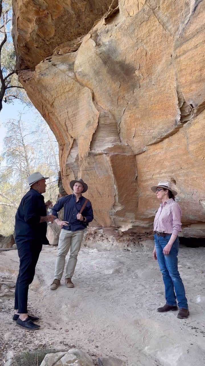 デビッド・ポーコックのインスタグラム：「Yesterday I heard from Gomeroi people about their fight against Santos’ Pilliga Narrabri gas project and pipeline.  The Gomeroi don’t want the project and have voted against it, but Santos are pushing ahead anyway.」