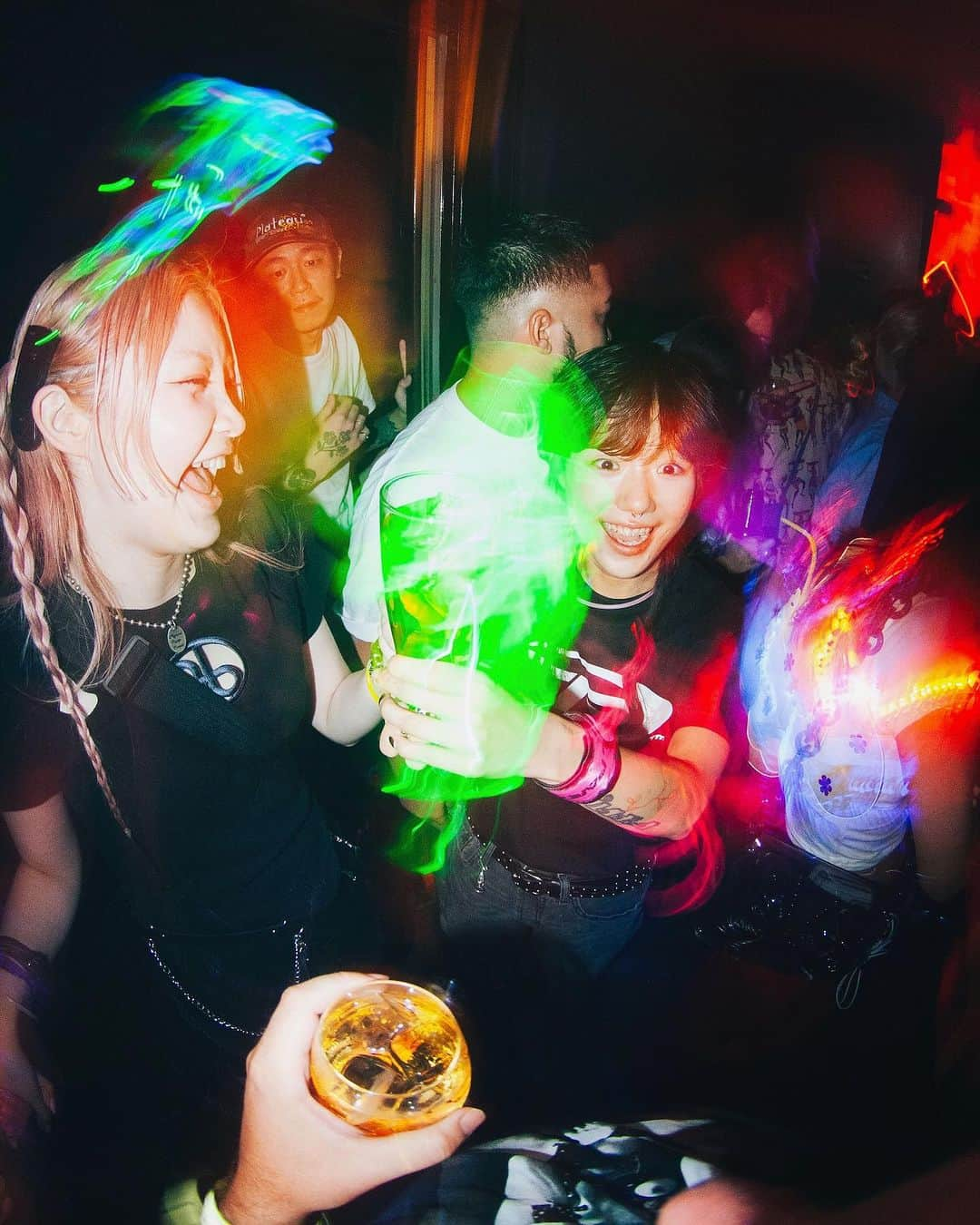 東京DANDYさんのインスタグラム写真 - (東京DANDYInstagram)「Down the dark, orange-neon-lit steps of Mitsuki and into an electrical rave fes'. Mid-week fun on Dogenzaka, Shibuya. It feels strange to be so old that EDM has become nostalgic for a younger generation, like, is EDM my Eurobeat? Is this the Rythmn of the night? 'Oh yeah'. I took these photos with my 2007 Canon Kiss and busted tokina fish-eye lens, the same camera I used when we started Tokyo Dandy back in 2008. I’m happy it still works. I’m happy I kept working too.」8月27日 13時16分 - tokyodandy