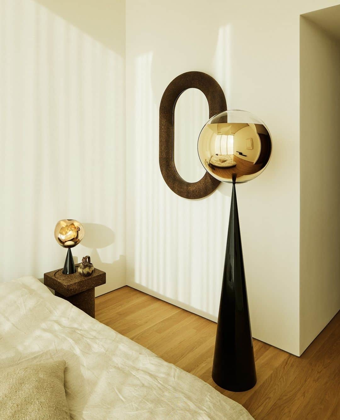 トム ディクソンのインスタグラム：「A perfectly executed metal CONE becomes the most appropriate and elegant pedestal to support and enhance a multitude of different luminous possibilities from our range of lampshades.」