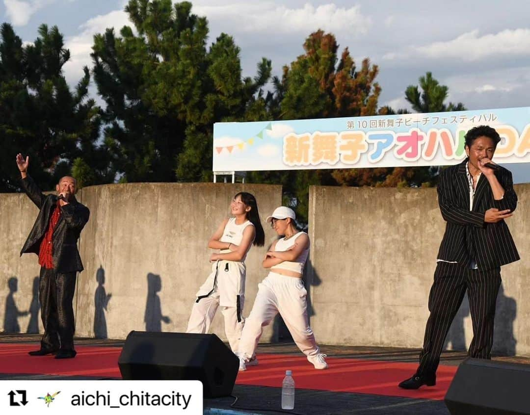 阿部亮平さんのインスタグラム写真 - (阿部亮平Instagram)「#Repost @aichi_chitacity with @use.repost ・・・ 新舞子アオハルDAYのラストは、俳優ユニット「純悪」とダンススクール「ウィングビート」のコラボ🤝  純悪の阿部亮平さんは、知多市出身で、ふるさと観光大使を務めていただいています😌  なんと、このステージで新曲を初めて披露していただきました❗🥰  #新舞子アオハルDAY #純悪　#阿部亮平 さん　#山根和馬 さん　#知多市ふるさと観光大使　#ふるさと観光大使」8月27日 17時24分 - abe_ryohei_