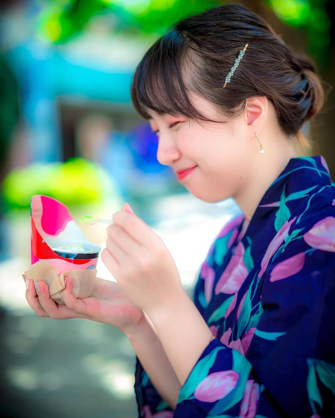 鈴木のぞみさんのインスタグラム写真 - (鈴木のぞみInstagram)「浴衣👘でジェラート食べてご満悦なのぞみん  カメラマンさん @vendemiaire01  様  #ファインダー越しの私の世界 #撮影会モデル #浴衣女子 #自由が丘 #お散歩撮影会 #のぞみん #推しにしてください #japanese #japanese girl #instagood  #instalike」8月27日 17時59分 - nozomin65