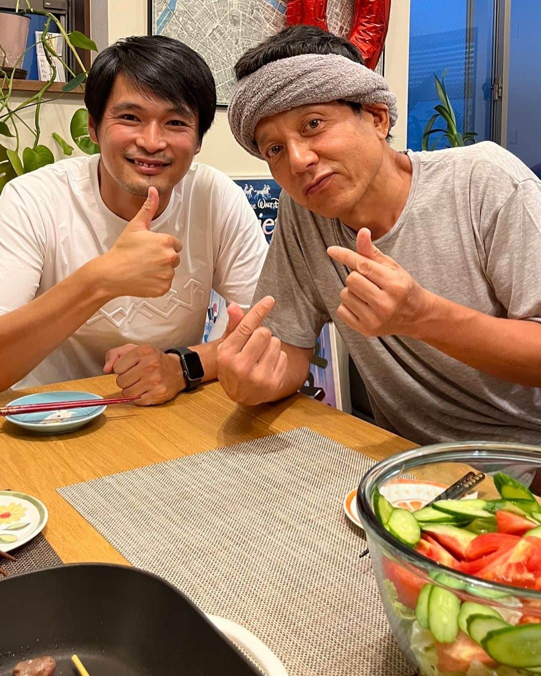 青山隼のインスタグラム：「一つの夢が叶いました😭 いつもお世話になっている勝村さんと9月に徳島訪れます🙇‍♂️ 皆さん是非スタジアムに足を運んでください！！ #勝村政信　#フットブレイン　#昭和歌謡 #秋元康　先生 #昭和 #令和 #show_wa #青山隼 #元プロサッカー選手 #俳優 #タレント #名古屋グランパス #セレッソ大阪 #浦和レッズ #徳島ヴォルティス #レジェンド #アンバサダー」