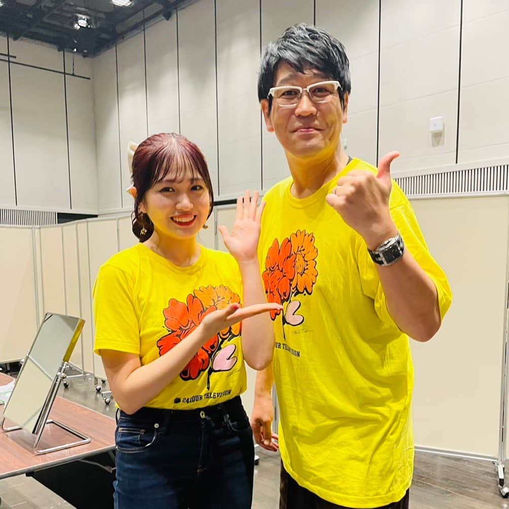 ミユフィーヌ（REVERBEE）のインスタグラム：「古坂大魔王さん！ 優しくお話ししてくださって、お写真までありがとうございました！🥹✨  #24時間テレビ　#古坂大魔王 さん」