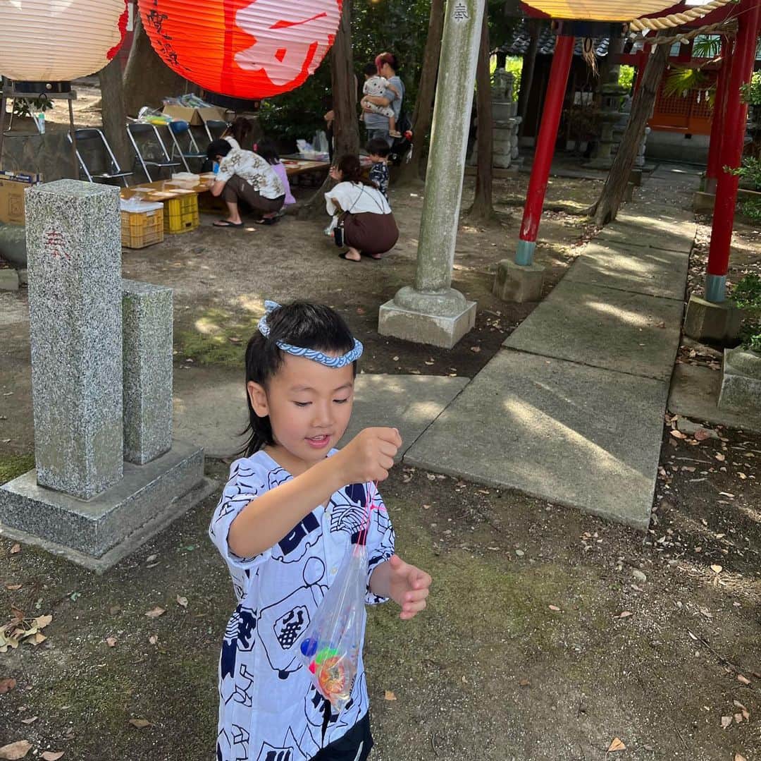 森本容子さんのインスタグラム写真 - (森本容子Instagram)「小さなお祭りでも大興奮✨ #初めてのお祭り」8月27日 20時13分 - yocomorimoto