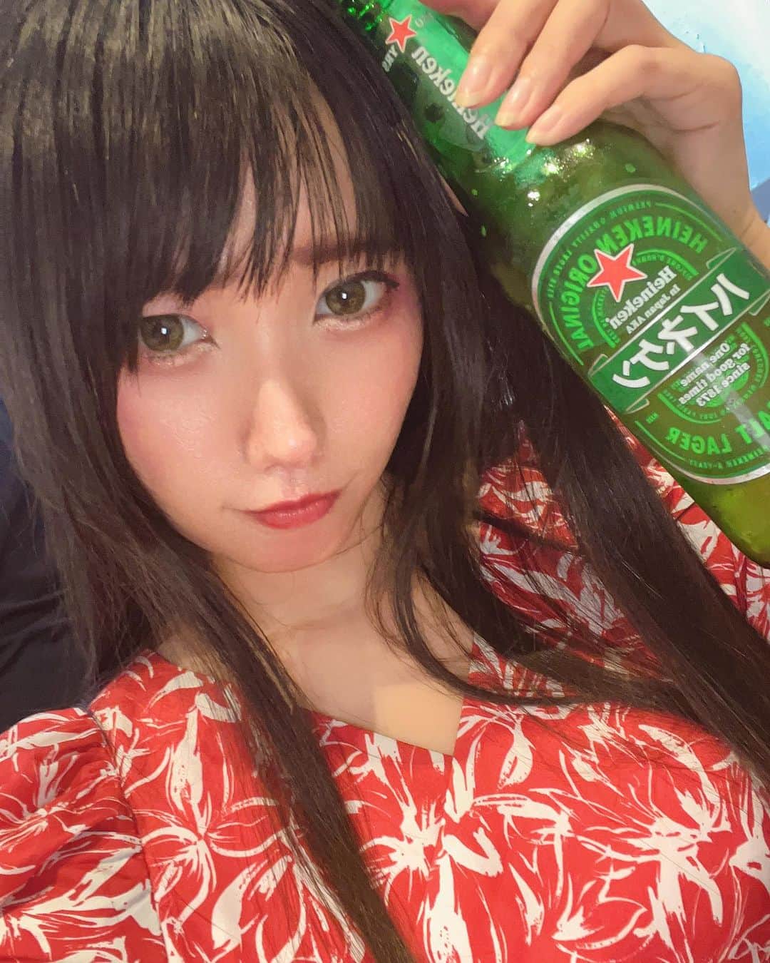 秋元るいさんのインスタグラム写真 - (秋元るいInstagram)「今日はハイネケン✨✨ . #ビール女子」8月27日 21時17分 - akimoto_rui