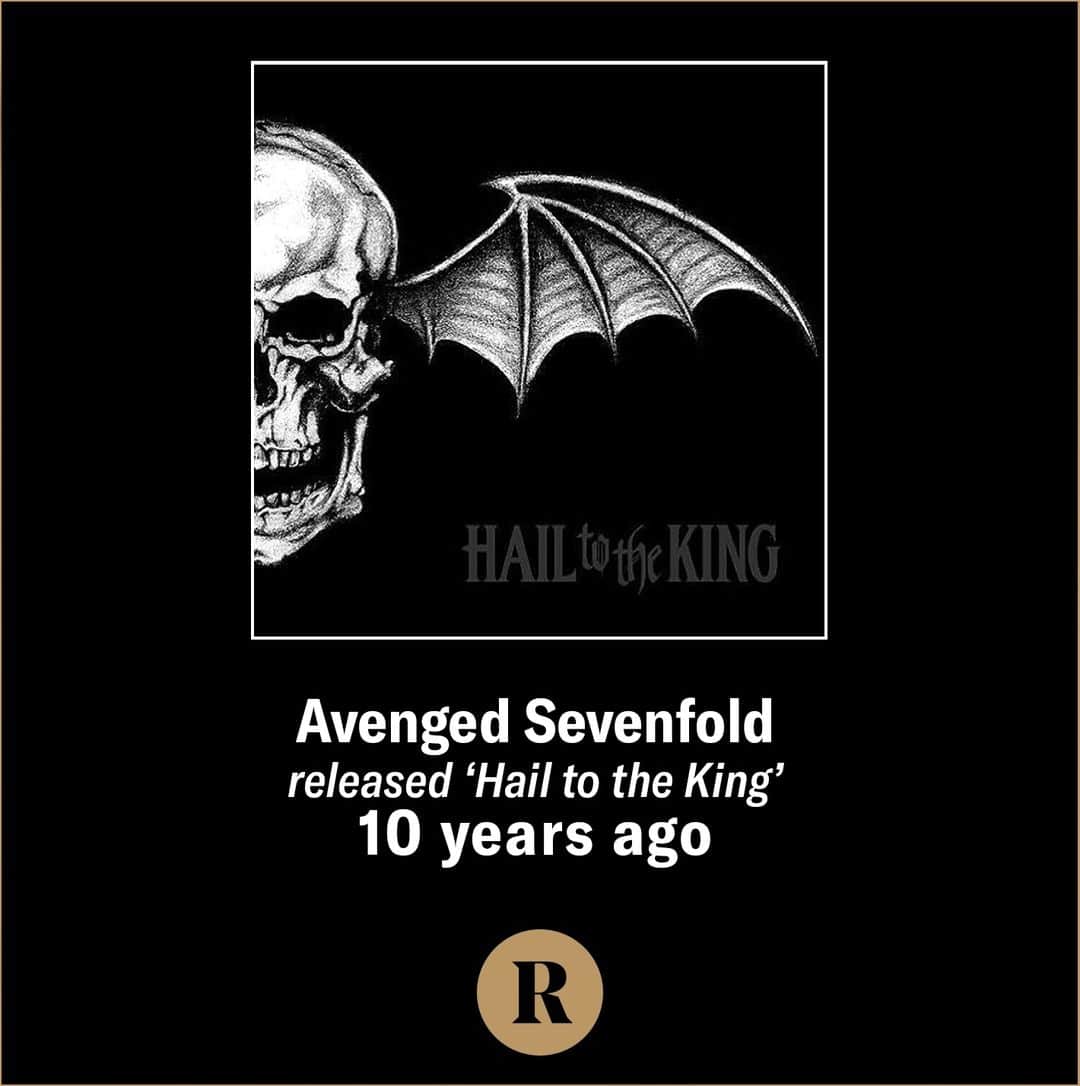 Revolverのインスタグラム：「💀🦇 Avenged Sevenfold's 'Hail the King' is 10 years old!⁠ ⁠ Where do you rank it in their catalog?」