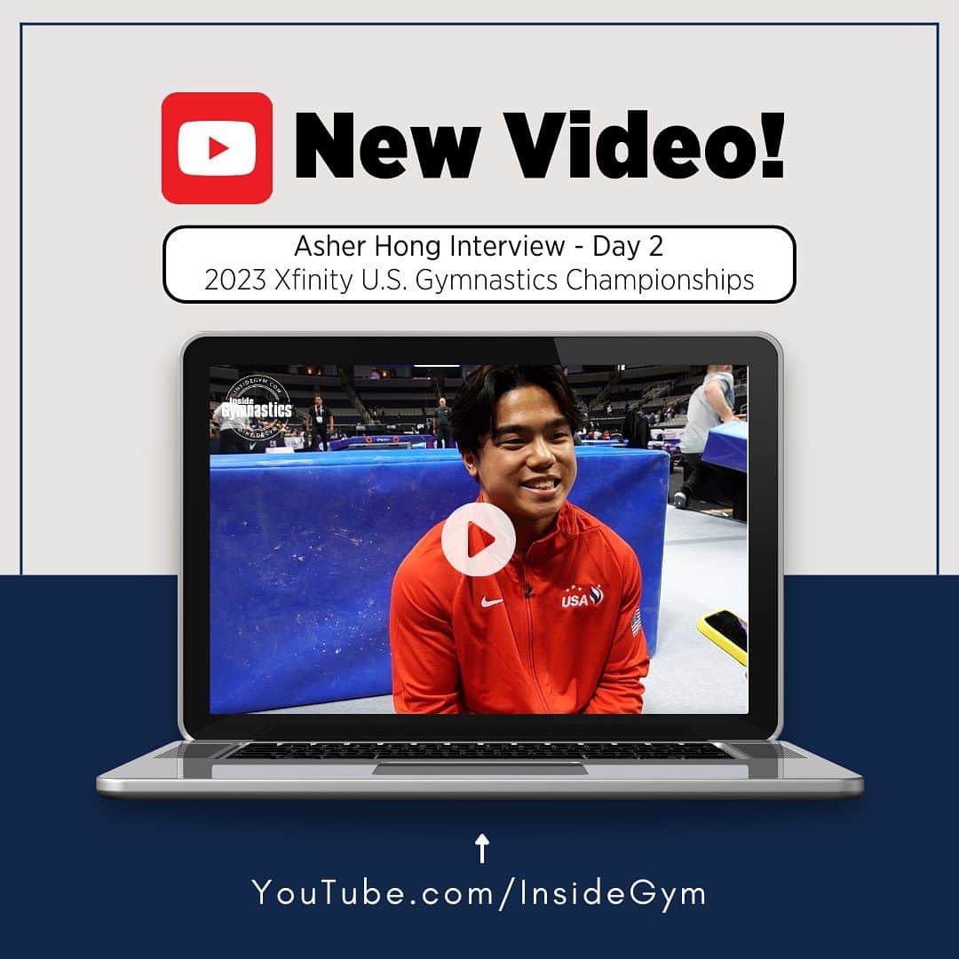 Inside Gymnasticsさんのインスタグラム写真 - (Inside GymnasticsInstagram)「Hear from Asher Hong after winning his first senior U.S. national title! Head to the Inside Gymnastics YouTube Channel for the interview!」8月27日 22時38分 - insidegym