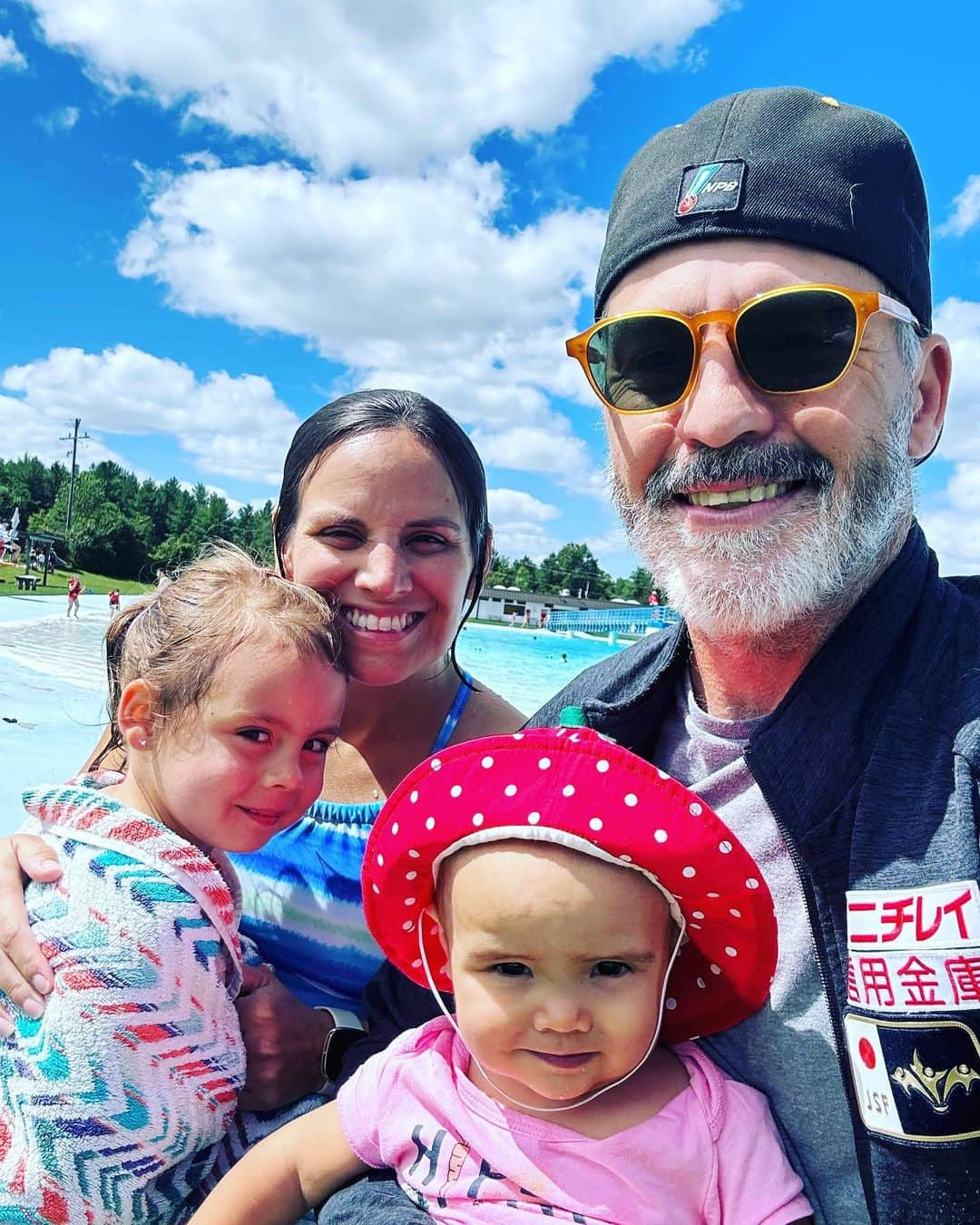 メーガン・デュアメルのインスタグラム：「Taking a week off work to enjoy camping, sunny weather and the kids! 🥰  Zoey is heading to a plant based kids cooking summer camp this week! The last camp before school starts! Super exciting.   #familytime #camping #swimming #summer #canadiansummer #kids」