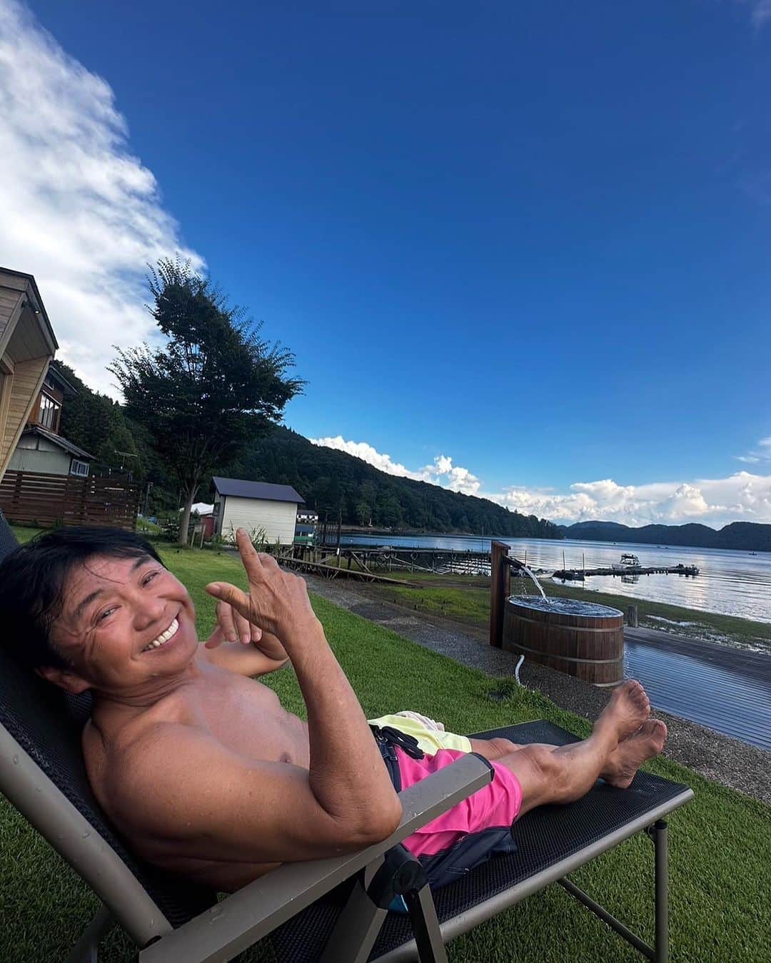 設楽洋さんのインスタグラム写真 - (設楽洋Instagram)「日本の夏☀️ 野尻湖の夏 🚤…🏊🏼‍♂️ 最高の夏の終わり！chill & love 😃✨ すどぽん、ありがとうございました❣️ @ssudo #野尻湖 #ノジフォルニア」8月28日 0時59分 - taracyan3