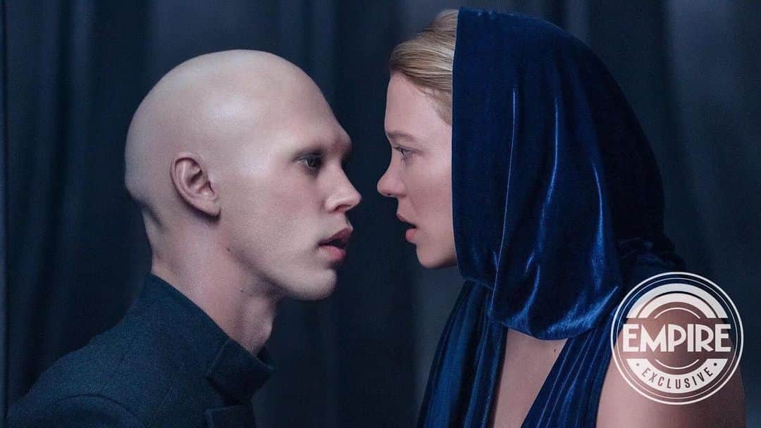 Warner Bros. Picturesのインスタグラム：「Austin Butler’s Feyd-Rautha in Dune: Part Two is "a cross between a psychopath killer, an Olympic sword master, a snake, and Mick Jagger," Denis Villeneuve tells Empire.」