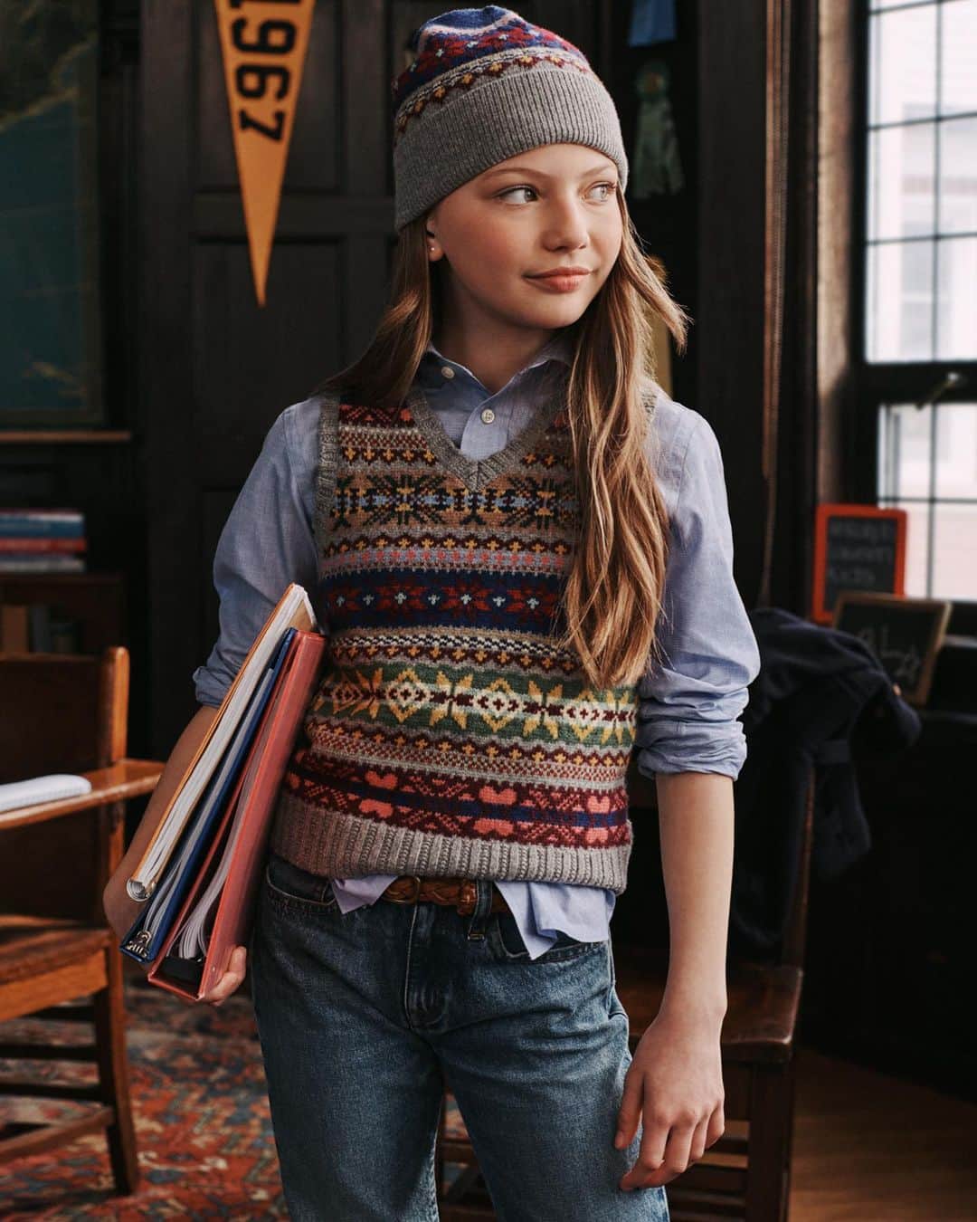 Polo Ralph Laurenさんのインスタグラム写真 - (Polo Ralph LaurenInstagram)「Classic #PoloRalphLauren layering with Fair Isle sweater vests captures back-to-school #PoloRLStyle.   Shop #RLKids via the link in bio.」8月28日 4時18分 - poloralphlauren