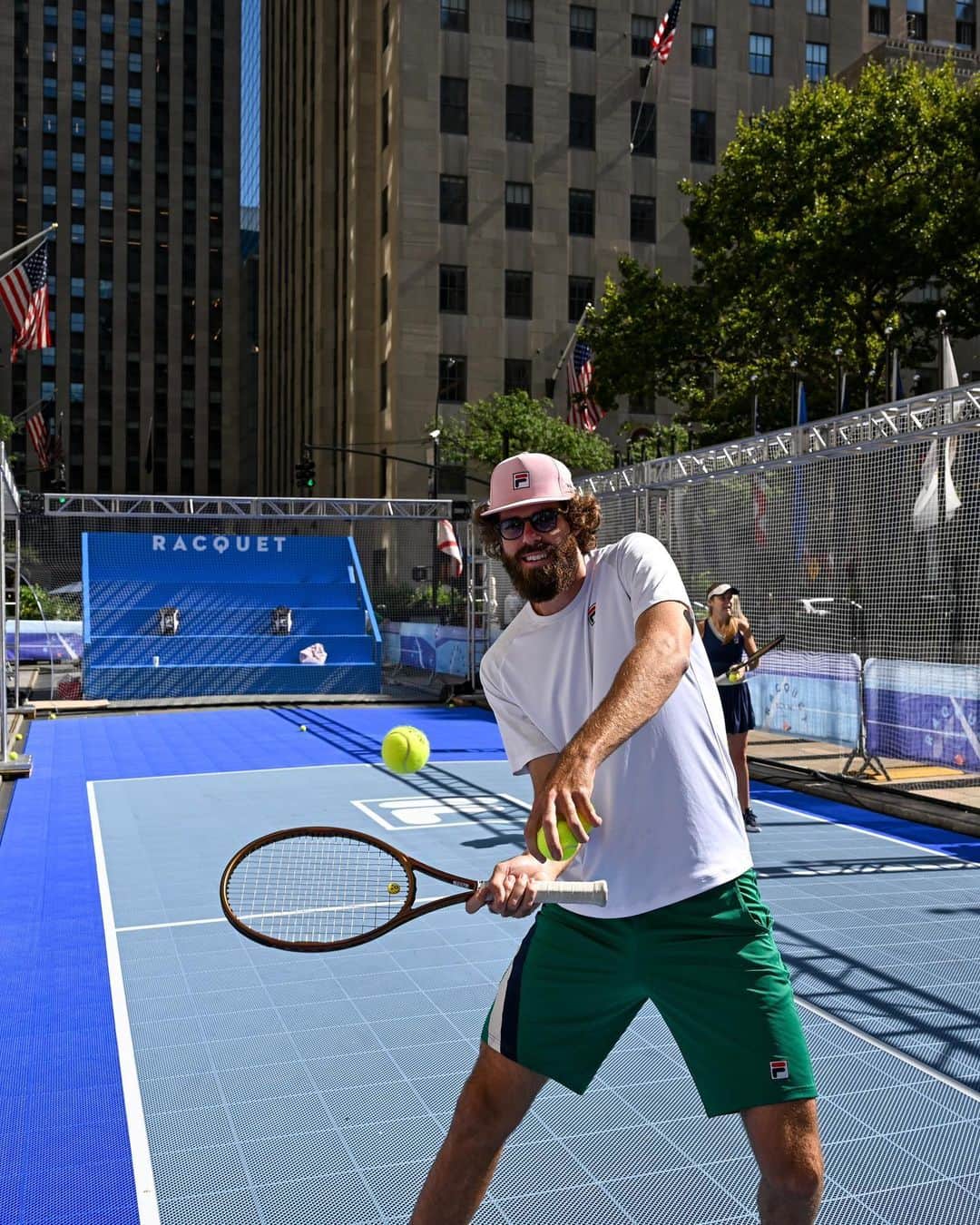 カロリナ・プリスコバのインスタグラム：「Racquet House fun with FILA 🎾  #filatennis」