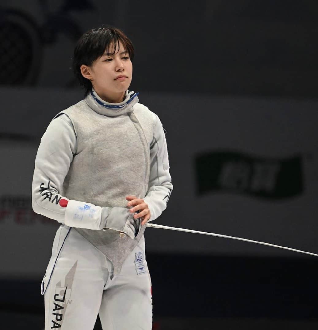 宮脇花綸のインスタグラム：「.  夏休み終わりの顔🥺  Ⓒ日本フェンシング協会/Augusto Bizzi/FIE」