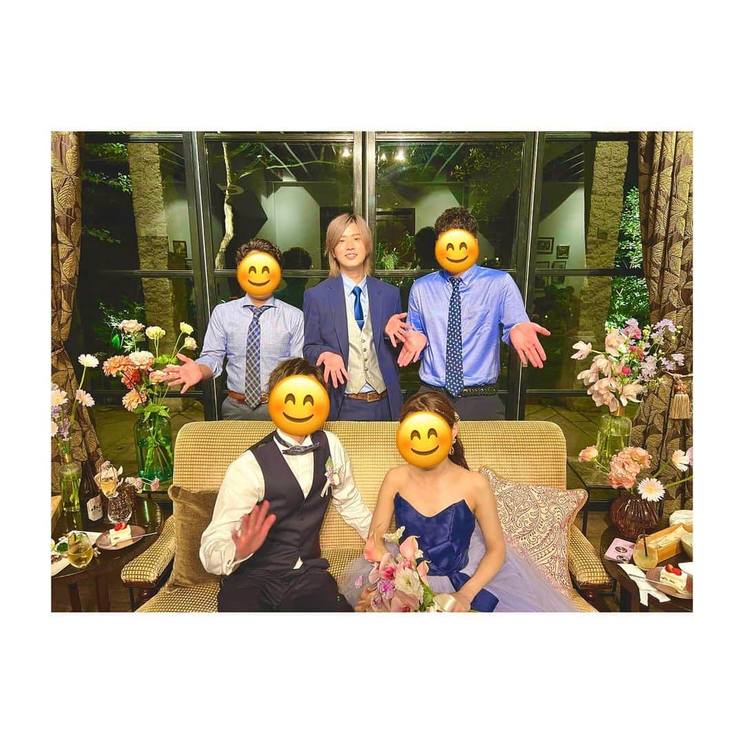 正田尚大のインスタグラム：「マブダチの結婚式 かれこれ25年くらいの付き合い。 おめでとうしゅんちゃん、まーちゃん！！」