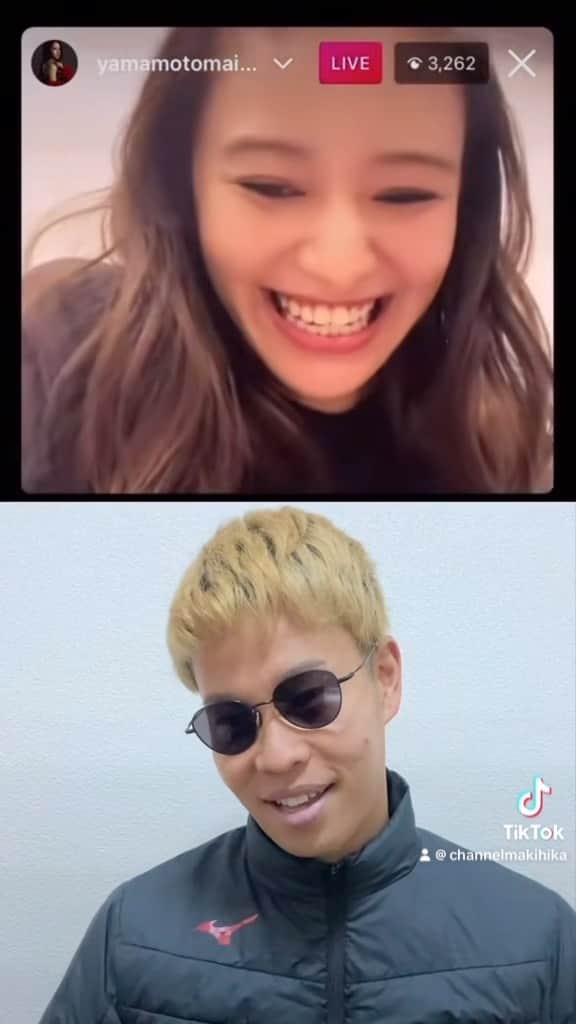 マキヒカのインスタグラム：「山本舞香さんとインスタライブした！ #山本舞香」