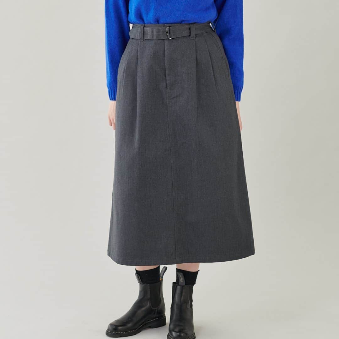 Bshop officialさんのインスタグラム写真 - (Bshop officialInstagram)「DANTON Katsuragi Tuck Belted Skirt ¥16,280  @danton_official   #danton  #23aw #bshop」8月28日 18時32分 - bshop_official