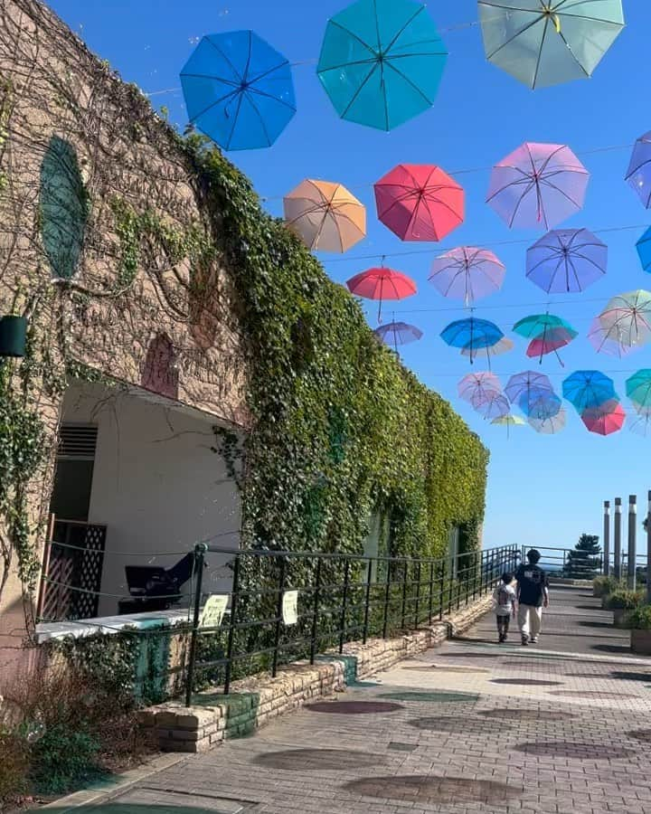 Ayaのインスタグラム：「淡路🚗⛱☀️ 淡路島国営明石海峡公園で 水浴び⛲️して2人は帰りの車爆睡😪 行きたかったcoffee屋さんよって 帰りに虹🌈みれたー🤍HAPPY  #夏の思い出#淡路#夢舞台#AWAJI#家族#淡路島国営明石海峡公園#水浴び#子供とお出かけ#ママコーデ#私服#ワンピース#ワンコとお出かけ#ビションフリーゼ#トイプードル」