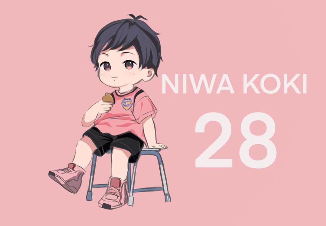丹羽孝希のインスタグラム：「2023.8.28 #にわの日  Happy Niwa’s Day   Fan Art by 🌟🌟 Photo by Okayama Rivets  #tabletennis #卓球 #niwakoki #kokiniwa #丹羽孝希」