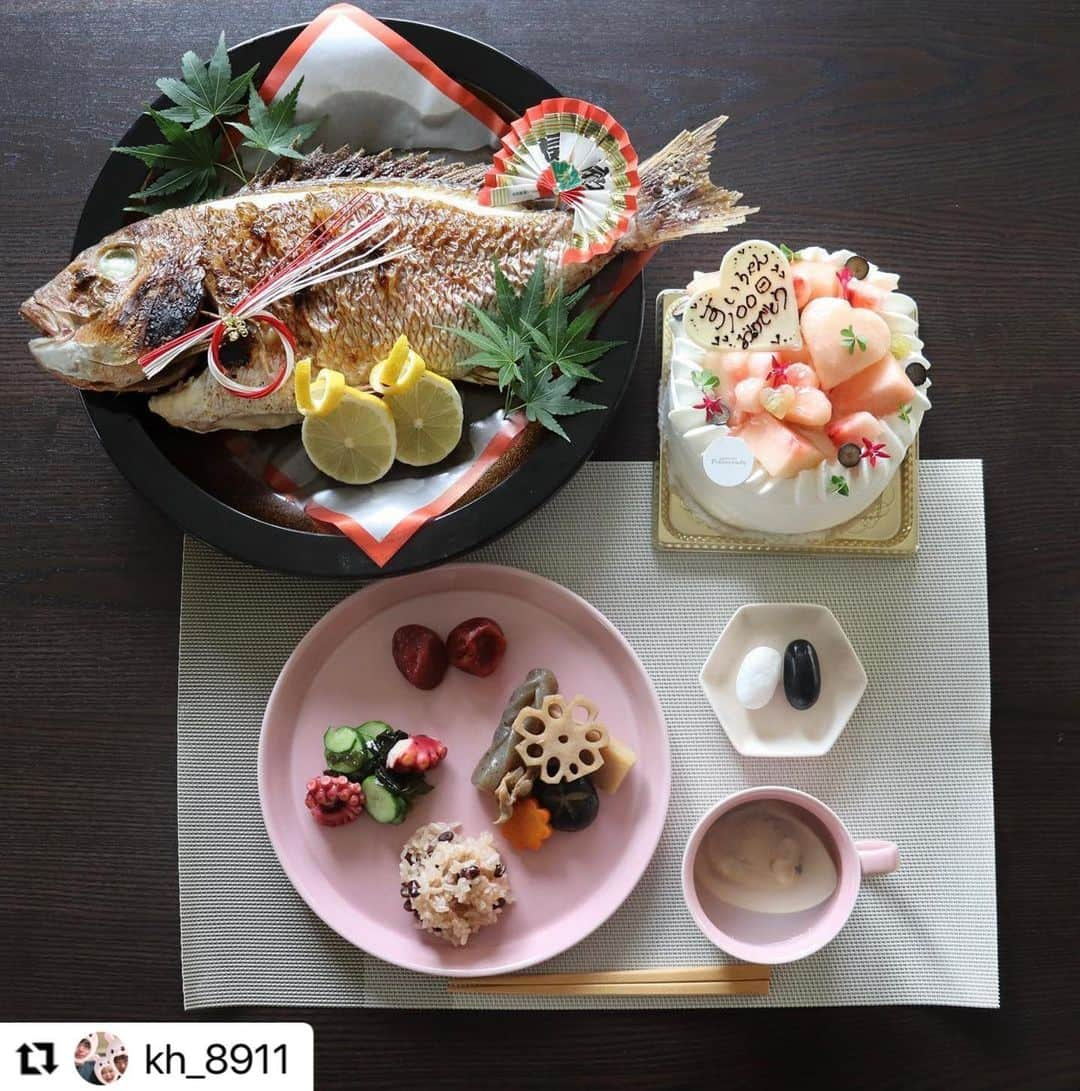 有限会社マルヒロさんのインスタグラム写真 - (有限会社マルヒロInstagram)「#Repost @kh_8911 with @use.repost ・・・ . . . #お食い初めメニュー」8月28日 10時15分 - maruhiro.hasami