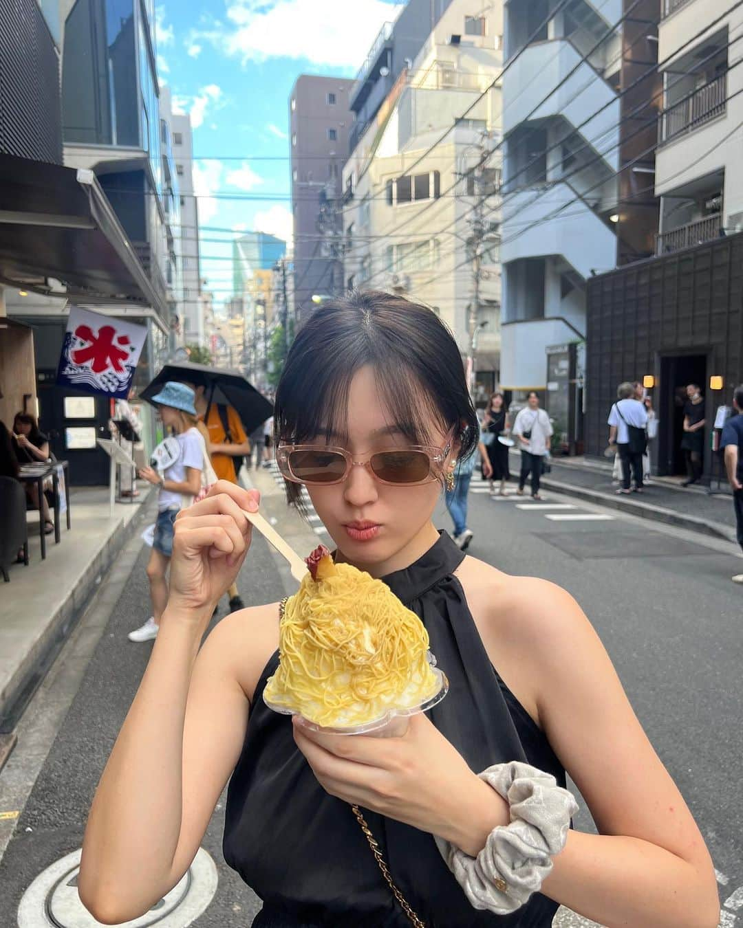 久住小春のインスタグラム：「お祭りに行ってきました🍧☀️👒 次は浴衣着たいなぁ👒」