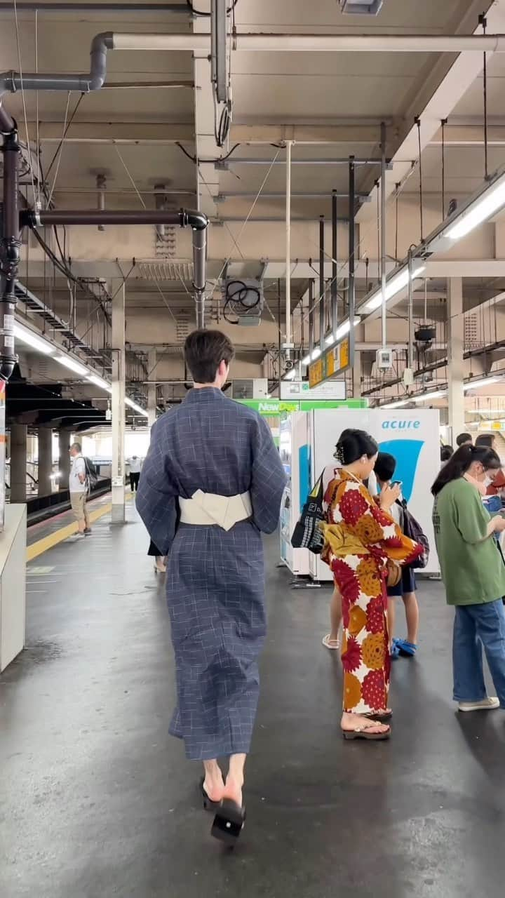 林豆のインスタグラム：「Yukata 🎆」