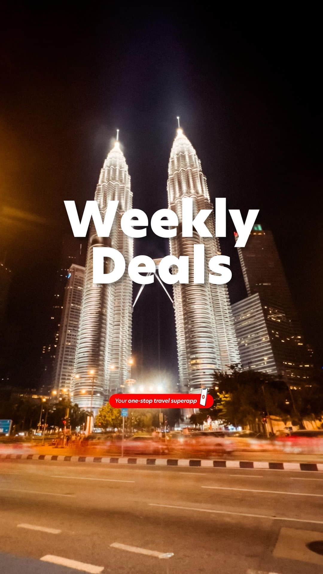エアアジアのインスタグラム：「🇲🇾🎉 Get ready to double the fun and elevate your travels with airasia Superapp’s incredible Weekly Deals! 🛫✨ From exciting flight offers to amazing discounts on hotels and many more, we’ve got your National Day festivities covered.   Don’t miss out – tag your family and friends in the comment section below and make this National Day truly unforgettable! 🥳🎈   #MalaysiaNationalDay #airasiasuperapp #exploretheworld #onestoptravelsuperapp #WeeklyDeals」