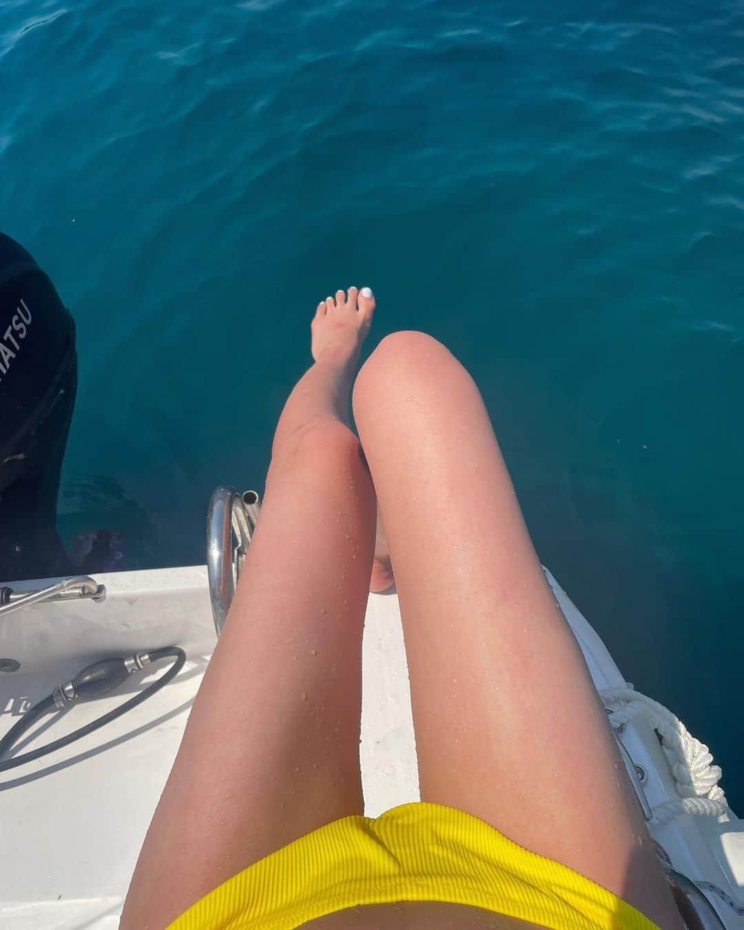 篠りさ子さんのインスタグラム写真 - (篠りさ子Instagram)「たくさん飛び込んだ🍋💛 南仏っぽい黄色の水着、現地調達した！」8月28日 19時03分 - risako_shino