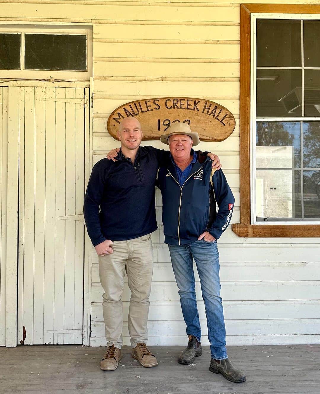 デビッド・ポーコックのインスタグラム：「Catching up with Rick Laird and farmers around Maules Creek and hearing about the impact Whitehaven’s Maules Creek coal mine is having on them. Whitehaven stole a billion litres in the last drought and locals are concerned about water heading into the next drought.」