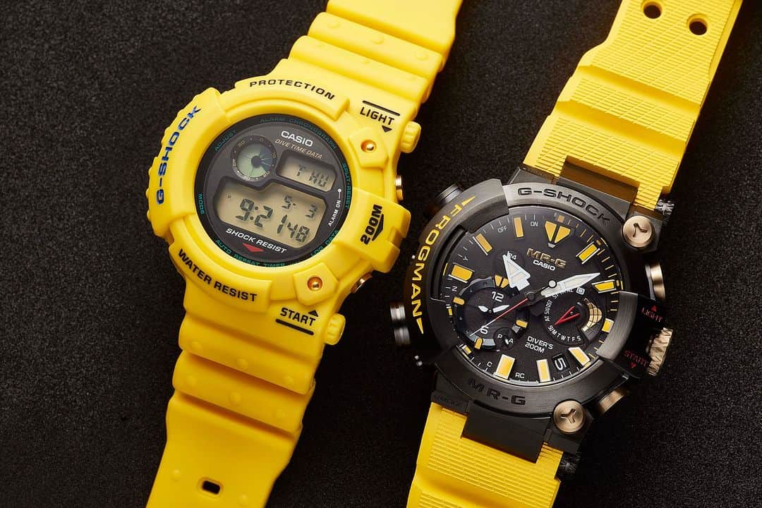 G-SHOCKさんのインスタグラム写真 - (G-SHOCKInstagram)「MR-G FROGMAN  G-SHOCKブランド生誕40周年と、FROGMAN誕生から30周年というWアニバーサリーを記念したMR-G FROGMAN。その詳細を @hodinkeejapan で公開中です。詳しくはストーリーズのリンクから。  MRG-BF1000E-1A9JR  photo by @hodinkeejapan   #g_shock #mr_g #frogman #mrgbf1000 #diverswatch #yamagatacasio #fashion #watchoftheday #ダイバーズウオッチ #腕時計 #腕時計魂 #腕時計くら部 #今日の腕時計 #腕時計コーデ」8月28日 17時00分 - gshock_jp