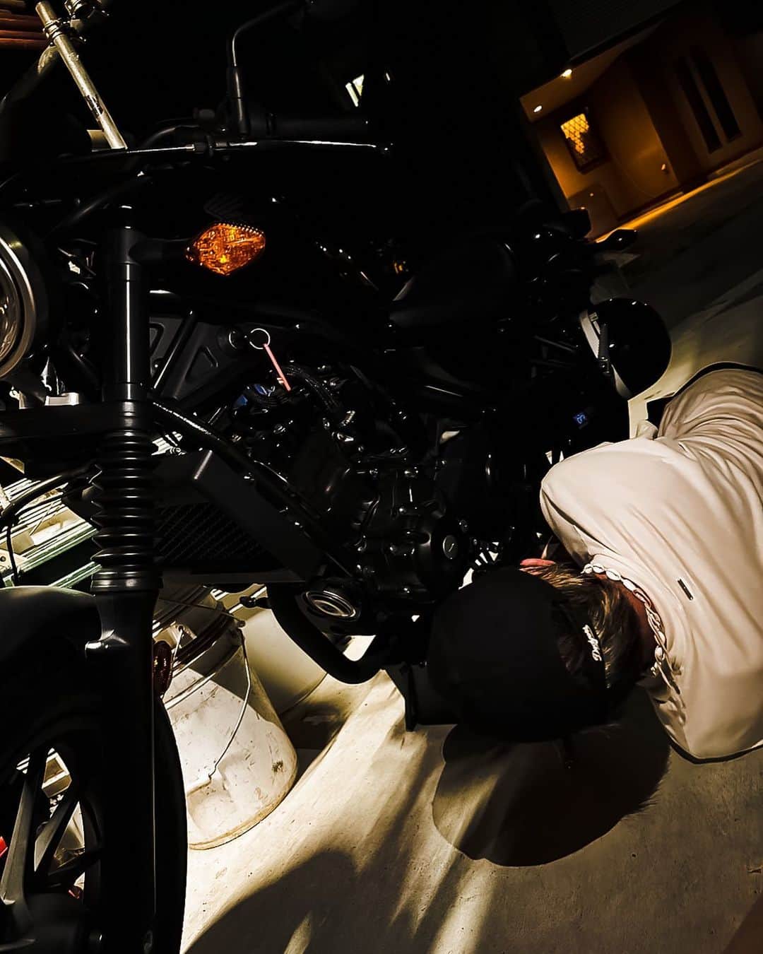 かずえいのインスタグラム：「・ 🔧🔧🔧  #バイク」